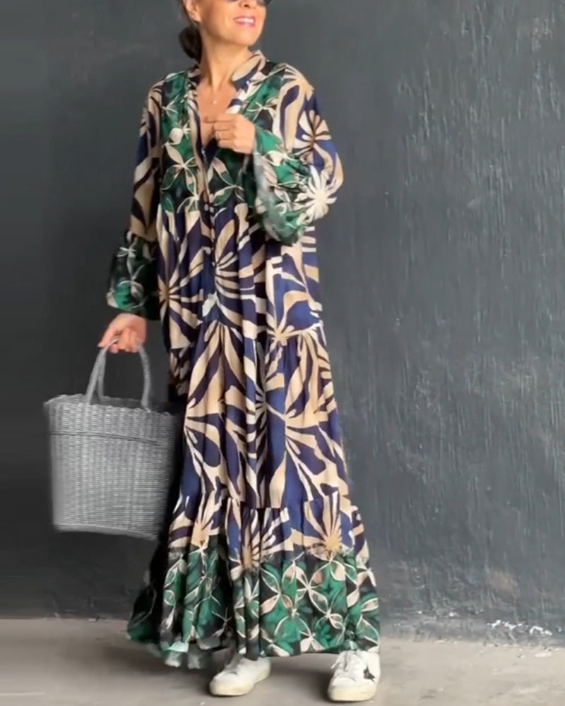 Anika™ - Robe de vacances imprimée décontractée