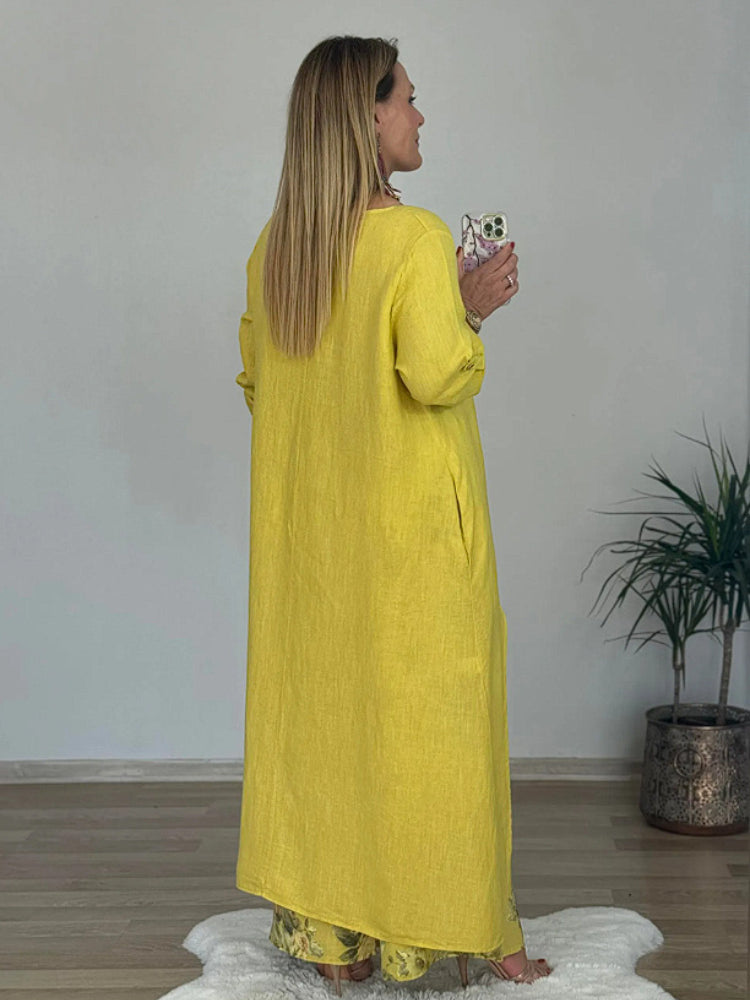 Ulina™ - Ensemble Décontracté avec Top Irrégulier et Pantalon à Jambes Larges
