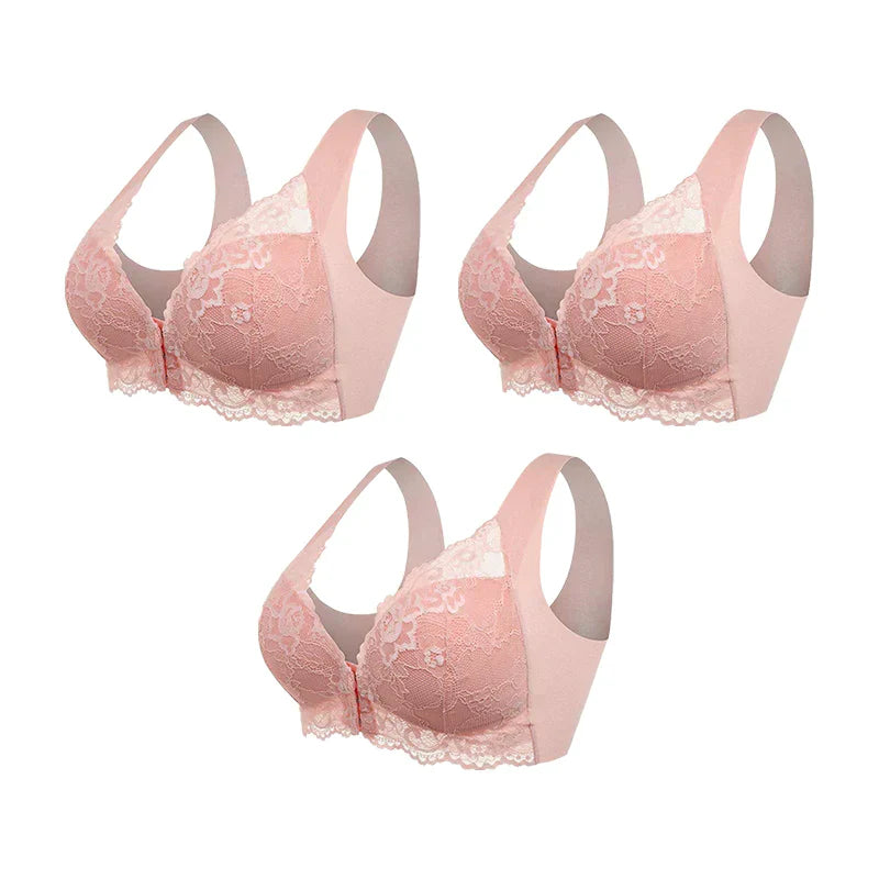 Cira™ - Soutien-gorge sans fil avec fermeture frontale (paquet de 3)