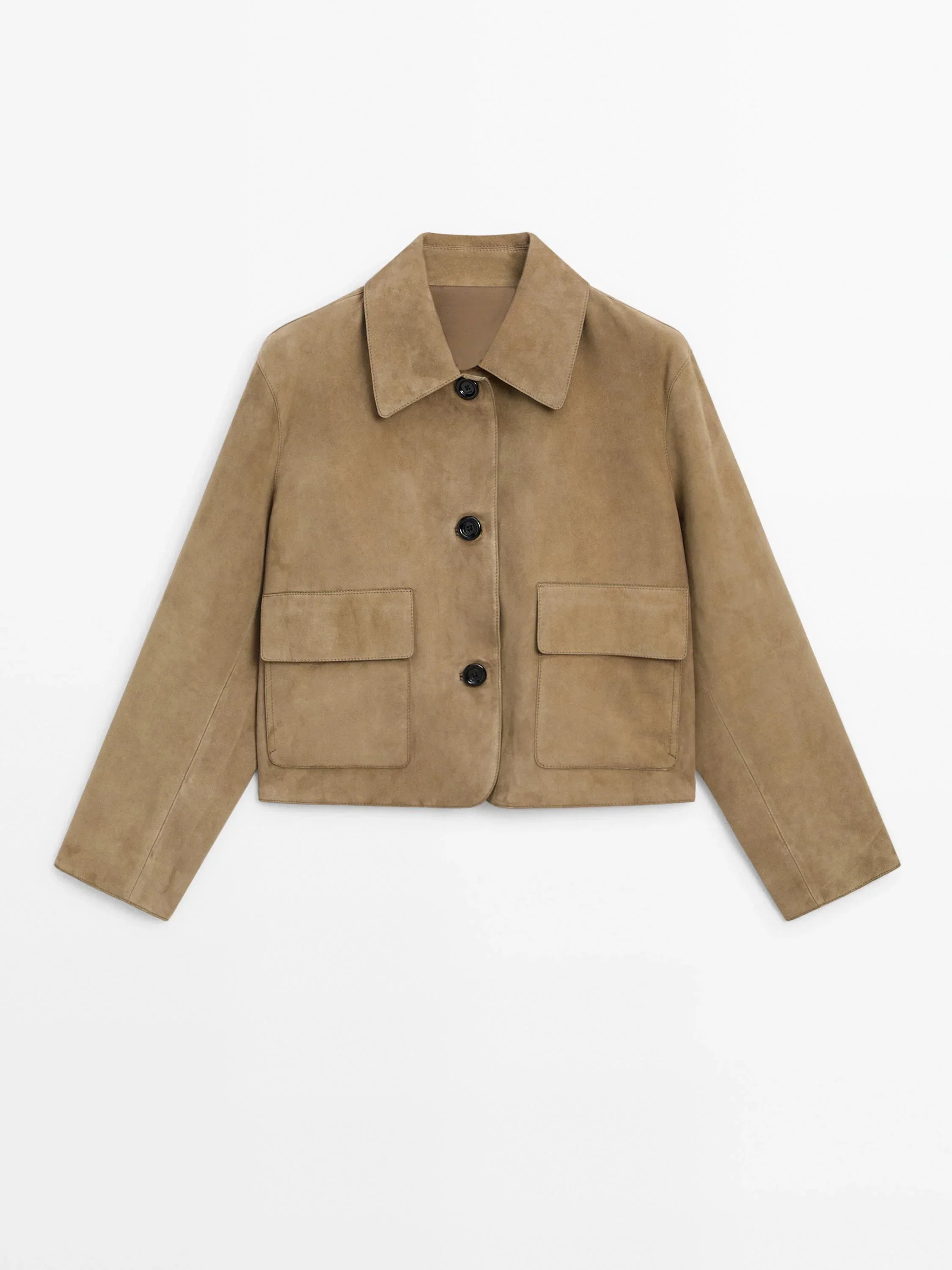 Aveline™ - Veste en Cuir Suédé avec Poches