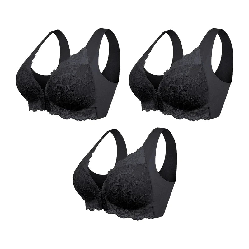 Cira™ - Soutien-gorge sans fil avec fermeture frontale (paquet de 3)