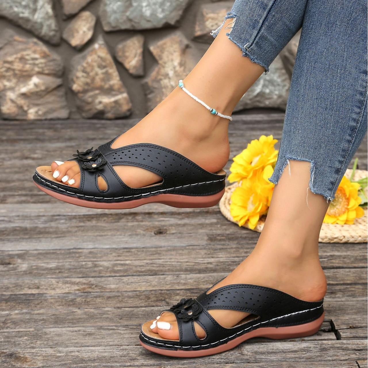 Norabel™ - Sandales avec talon orthopédique de confort – Stabilité, légèreté et posture naturelle