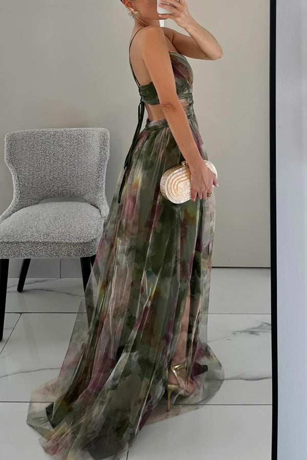 Leora™ - Robe Maxi à Imprimé Floral Enchanteur