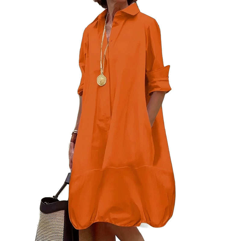 Mazarine - Robe femme boutonnée coupe ample