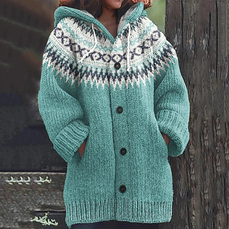 Angeline™ - Manteau chaud en laine tricotée