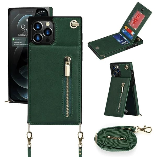 Angélique™ - Coque iPhone avec cordon et porte-cartes