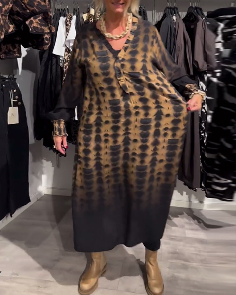 Héloïse™ - Robe féminine marron polyvalente
