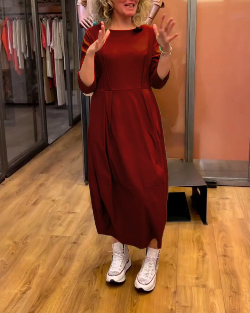 Béatrice™ - Robe amincissante avec encolure ronde