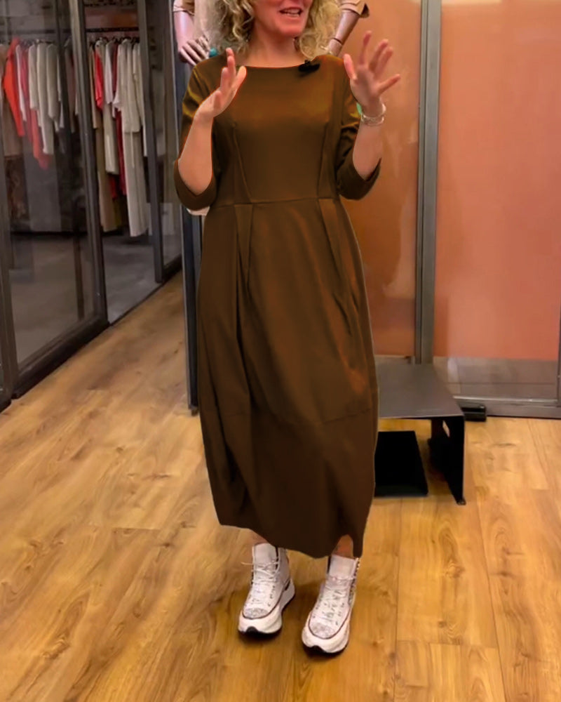 Béatrice™ - Robe amincissante avec encolure ronde