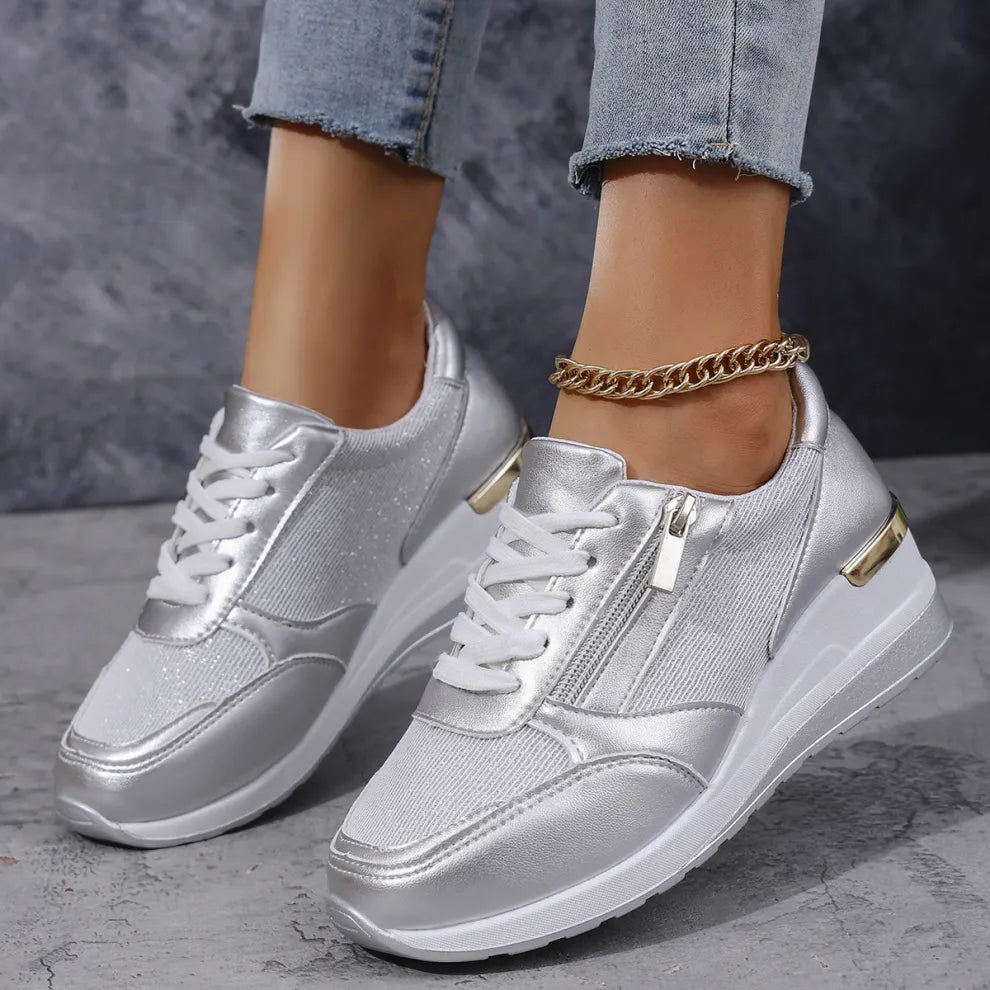 Pavrixa™ - Baskets Femme Confort Renforcé Zip Latéral Style Moderne