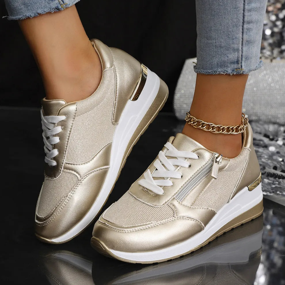 Pavrixa™ - Baskets Femme Confort Renforcé Zip Latéral Style Moderne