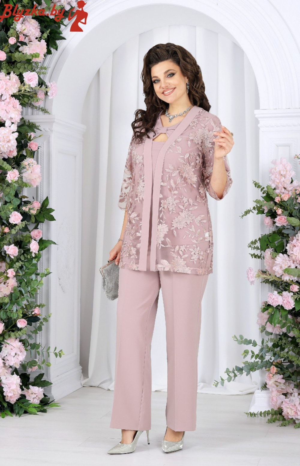 Nelyra™ - Ensemble élégant de 3 pièces avec Cape en Dentelle