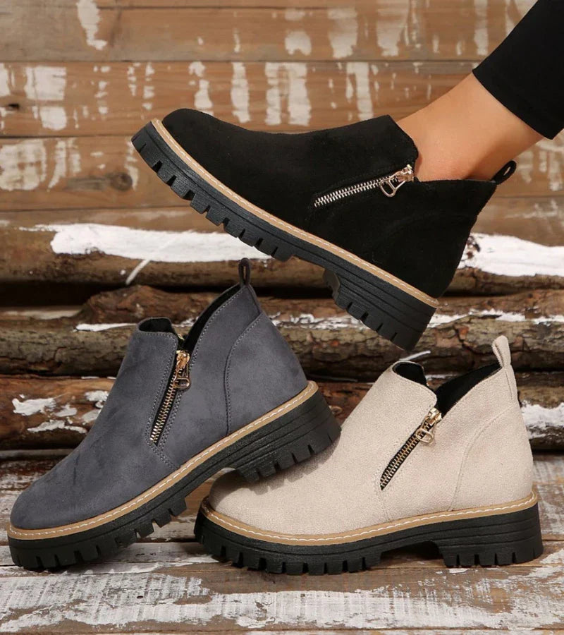 Heliviane™ - Bottines orthopédiques confortables pour femme avec semelle compensée