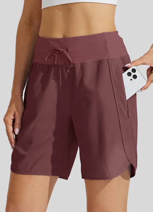 Tyrelle - Short de sport pour femmes avec taille haute et cordon de serrage