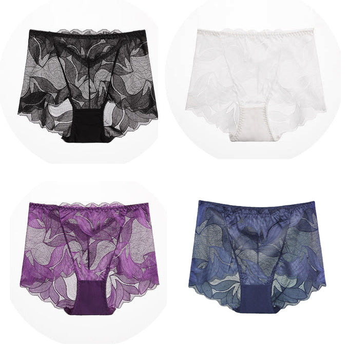 Emina™ - Paquet de sous-vêtements en dentelle de soie faits à la main pour femmes