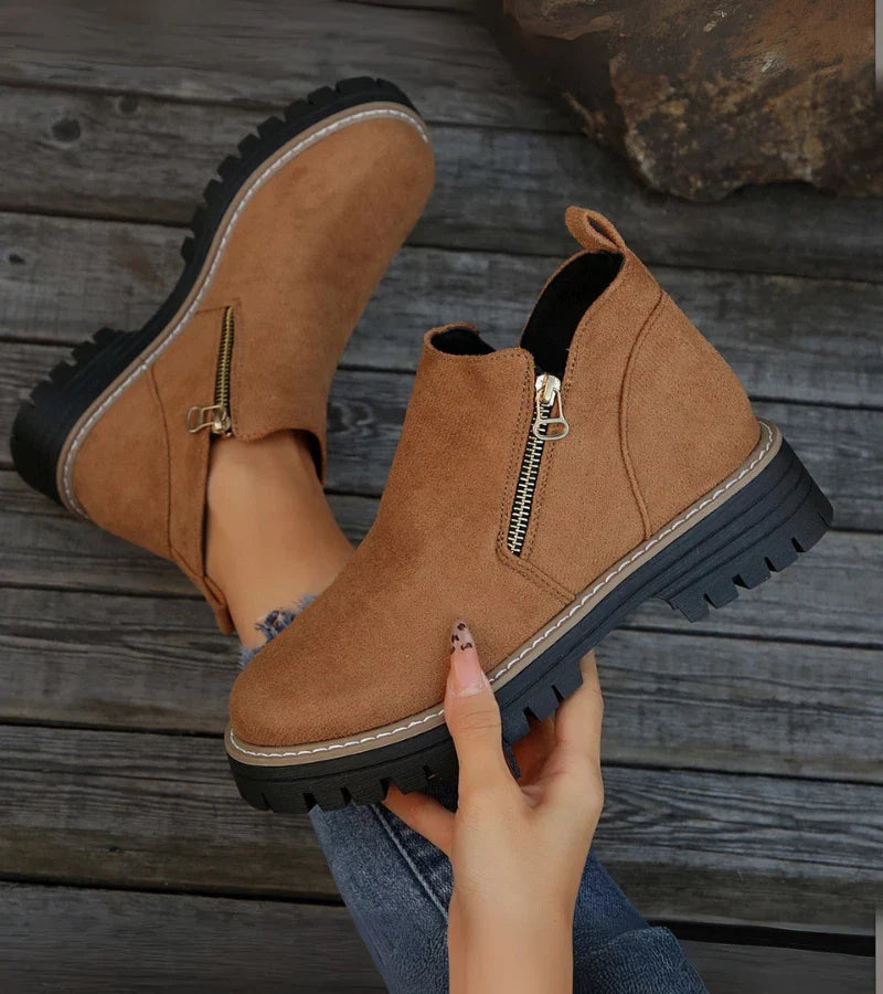 Heliviane™ - Bottines orthopédiques confortables pour femme avec semelle compensée