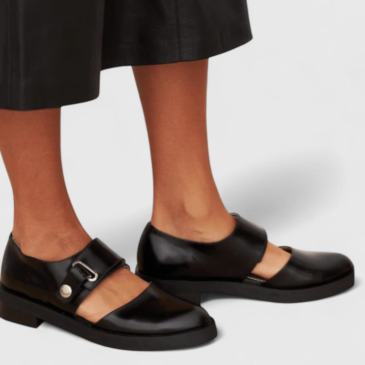 Jovina - Chaussures femme Mary Jane en cuir véritable