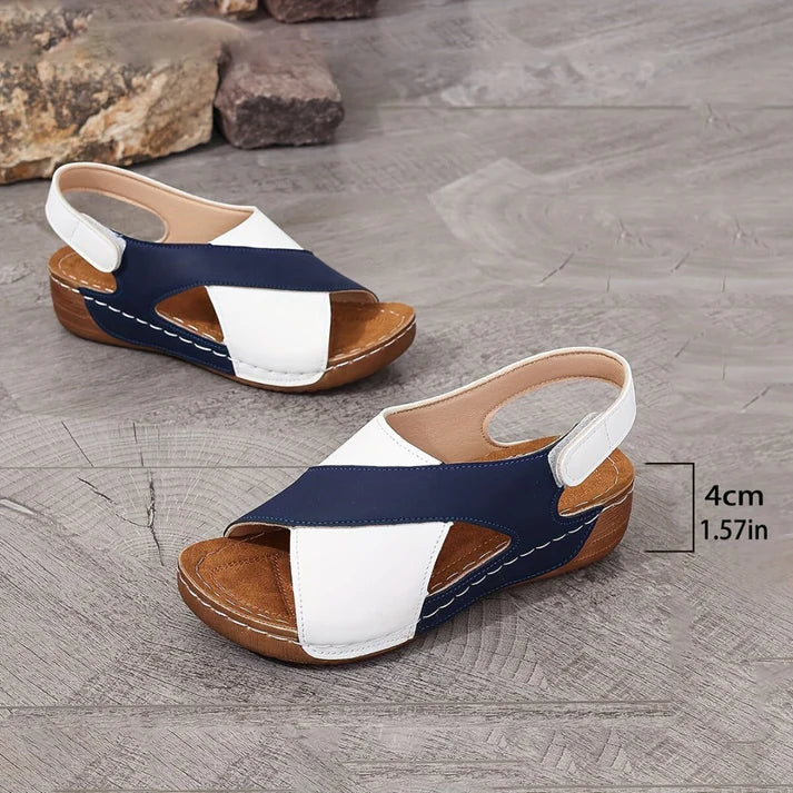 Milena™ - Sandales Orthopédiques avec Talon Oblique Ultra Confortables pour Femme