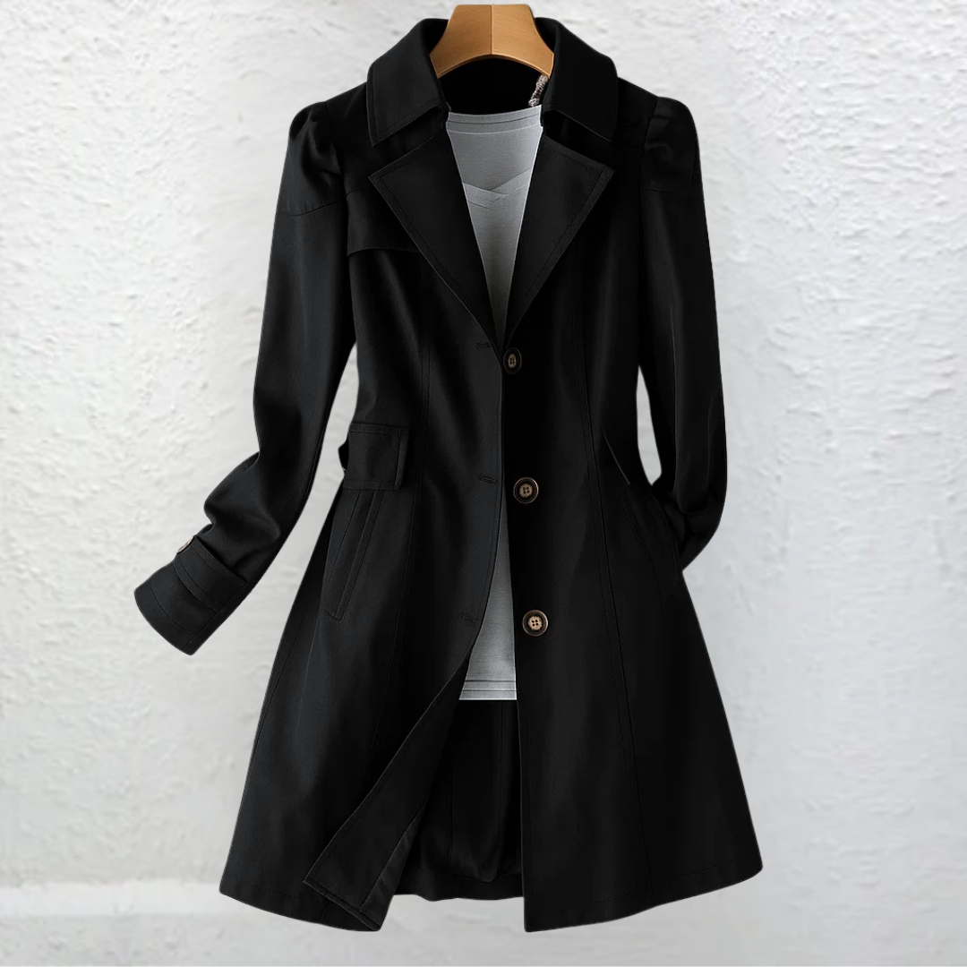 Glyorae™ - Manteau trench femme élégant coupe ajustée style classique intemporel