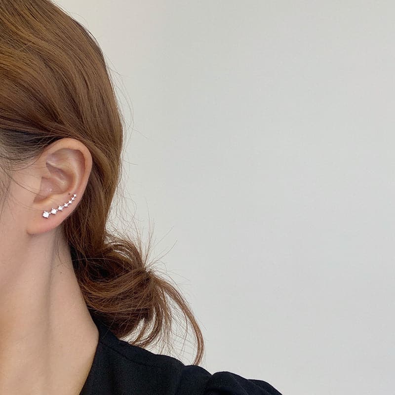 Océane™ - Boucles d'oreilles sept étoiles scintillantes