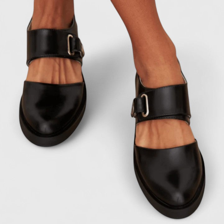 Jovina - Chaussures femme Mary Jane en cuir véritable