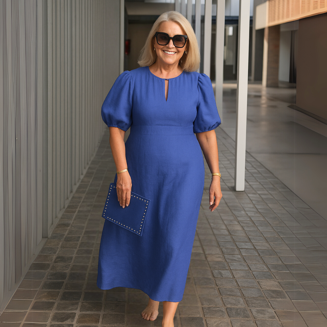 Catalina™ - Robe unie élégante avec décolleté en V