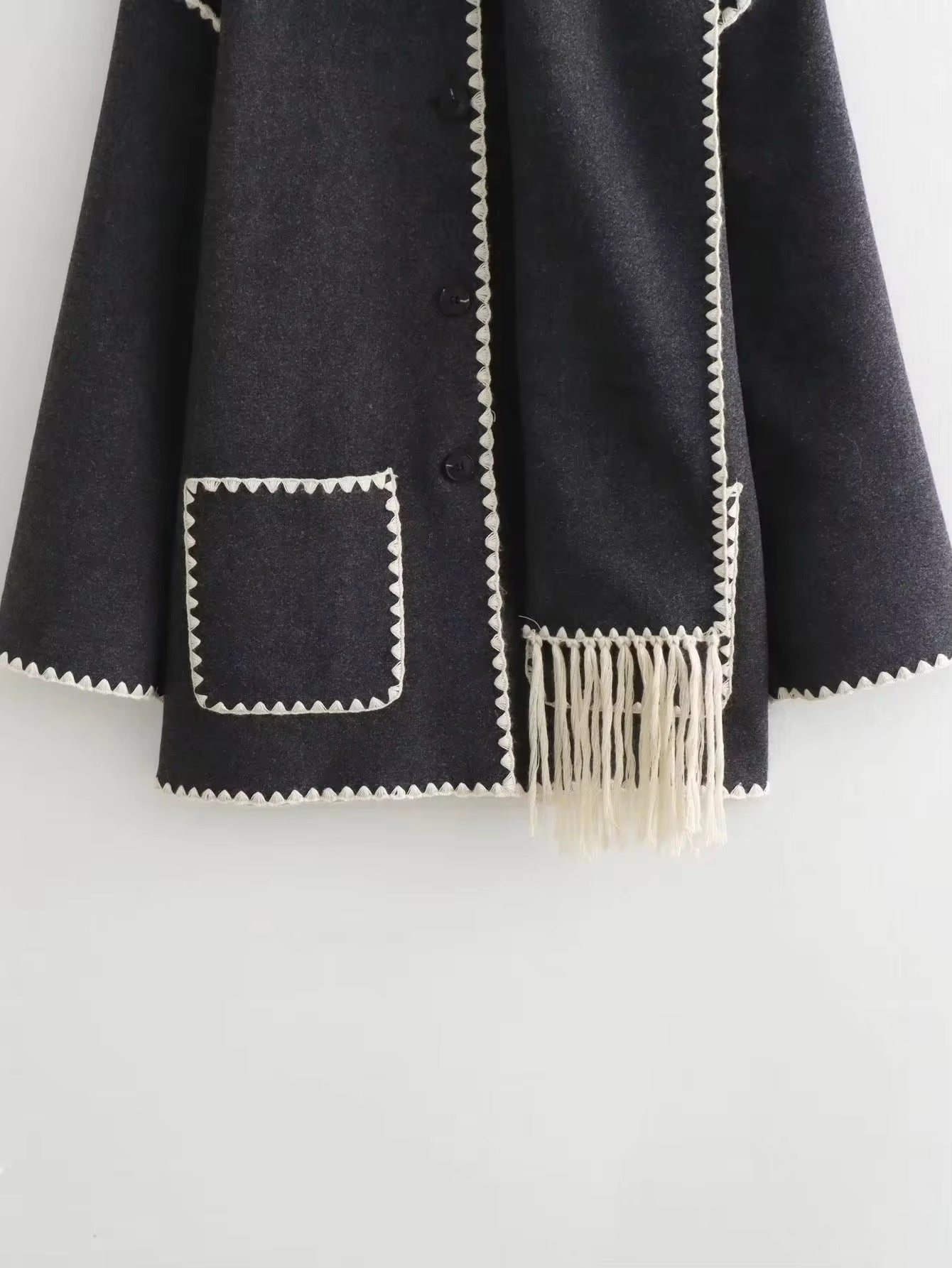 Antoinette™ - Manteau Élégant avec Col Rond et Poches
