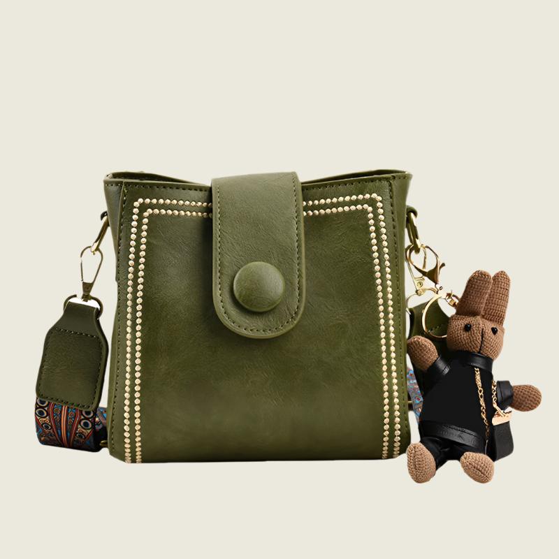 Marguerite™ - Sac Carré Rétro en PU Souple pour Femmes