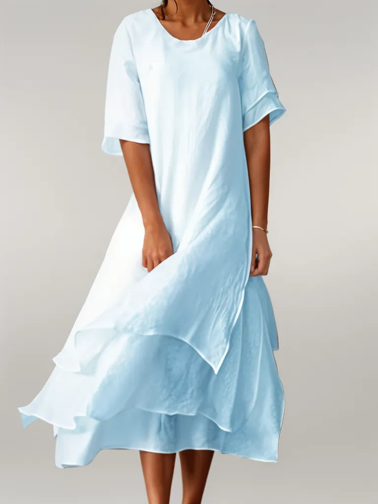 Lyana™ - Robe Longue Élégante en Coton