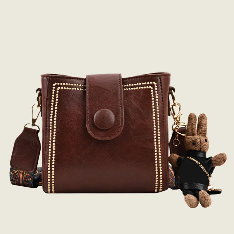 Marguerite™ - Sac Carré Rétro en PU Souple pour Femmes