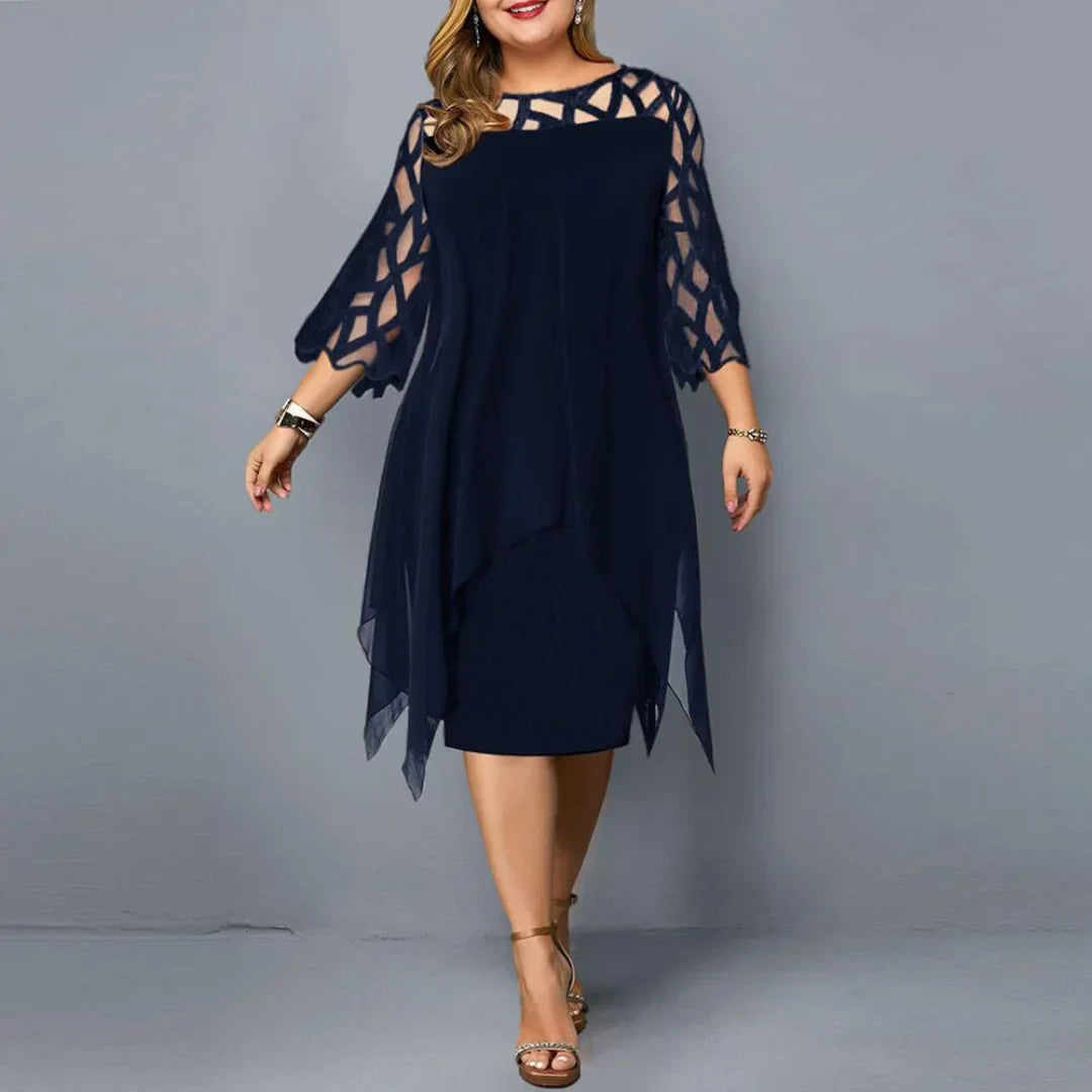 Laurienne™ - Robe Midi Fluide Grande Taille