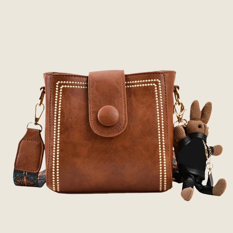 Marguerite™ - Sac Carré Rétro en PU Souple pour Femmes