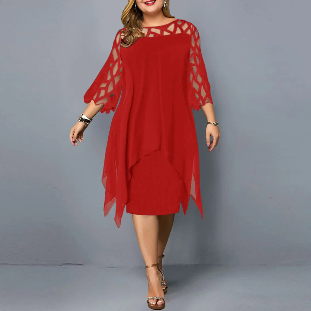Laurienne™ - Robe Midi Fluide Grande Taille