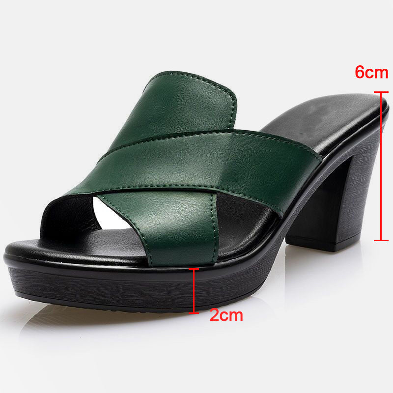 Izyra™ - Sandales Femme Confort Semelle Épaisse Talon Moyen Style Quotidien