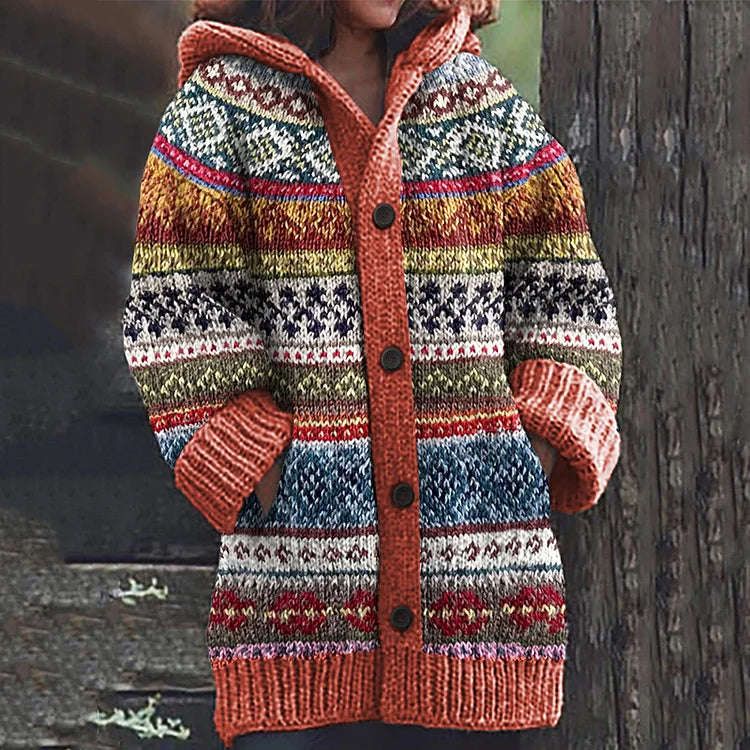 Angeline™ - Manteau chaud en laine tricotée