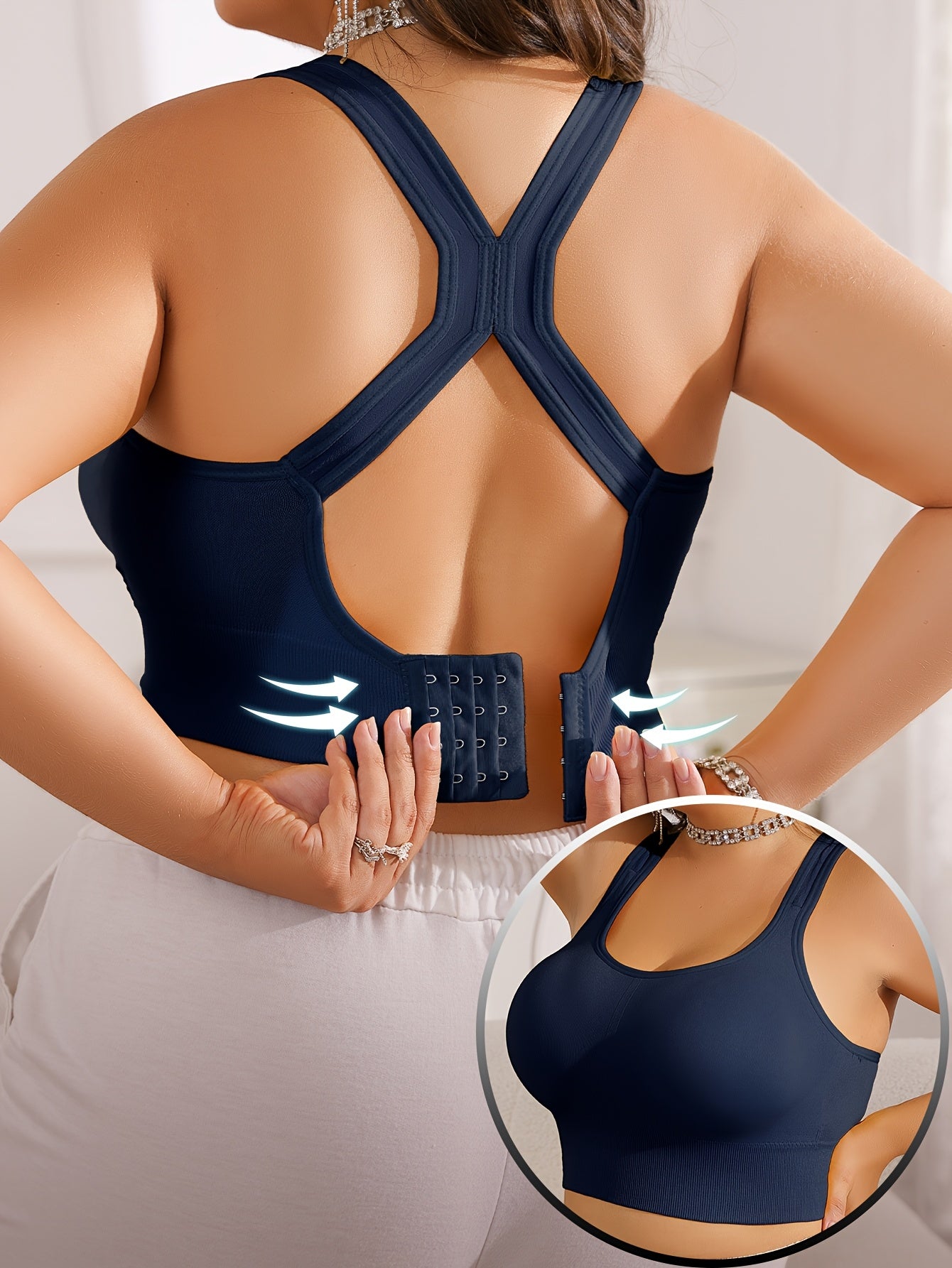 Vittoria™ - Brassière Sportive Grande Taille avec Coussinets Amovibles et Bretelles Réglables