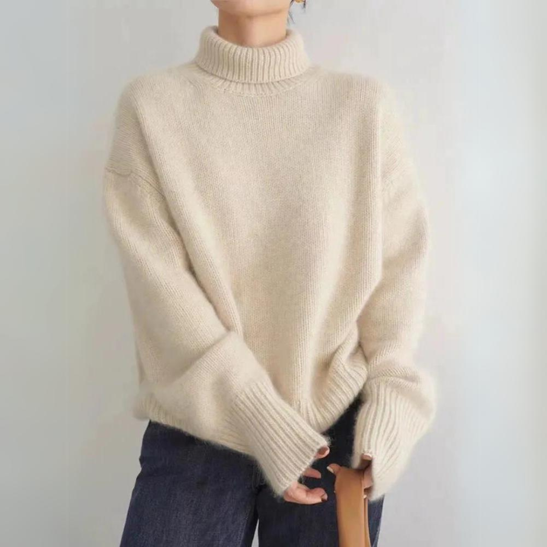 Karine™ - Pull à col roulé confortable et doux en maille