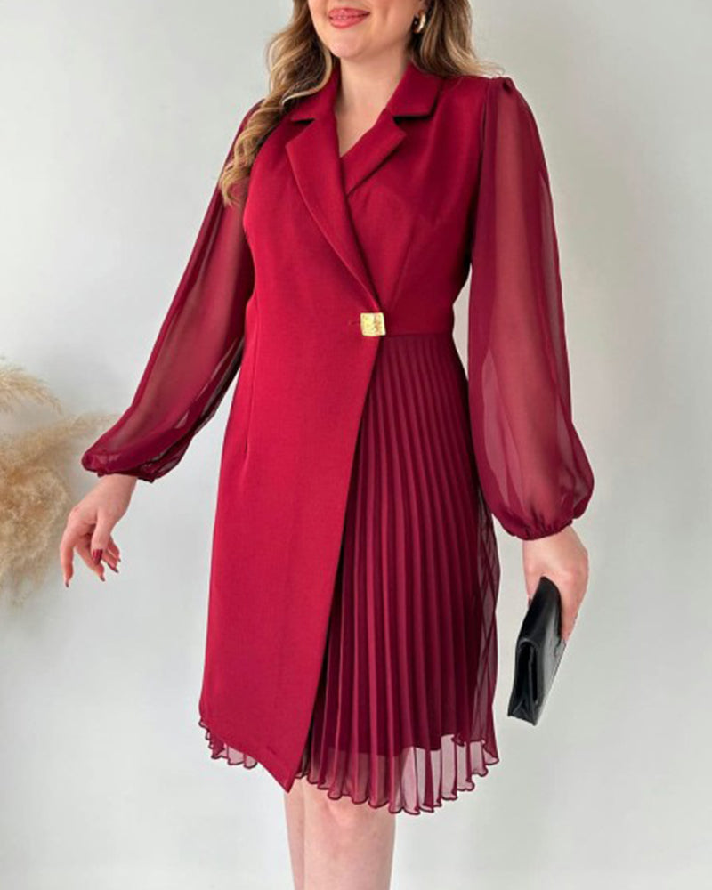 Noella™ - Robe festive avec boucle dorée