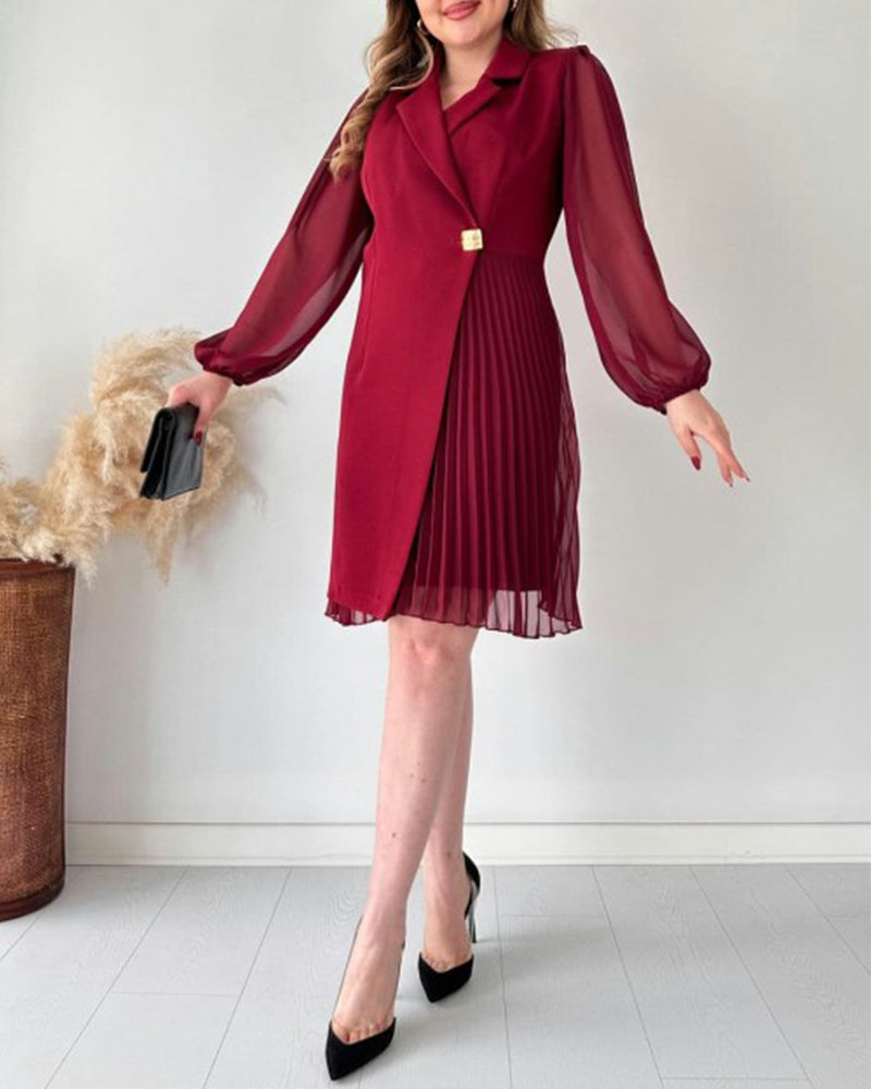 Noella™ - Robe festive avec boucle dorée