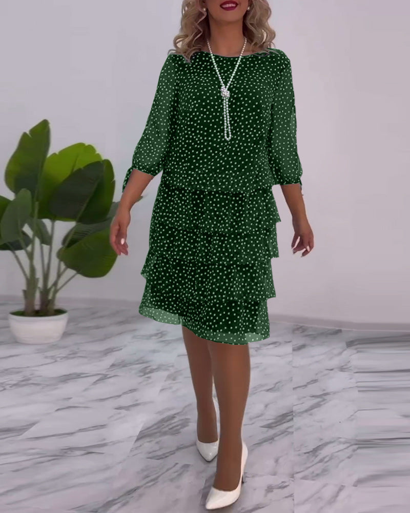 Camille™ - Robe à Pois Superposée Festive