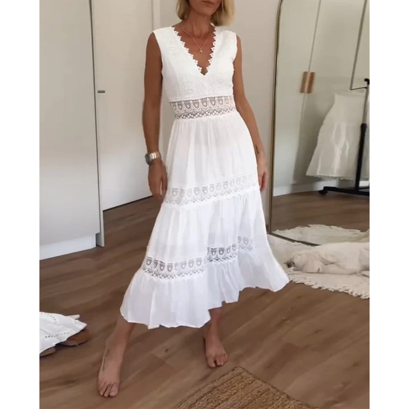 Mirna™ - Robe débardeur en dentelle avec décolleté en V