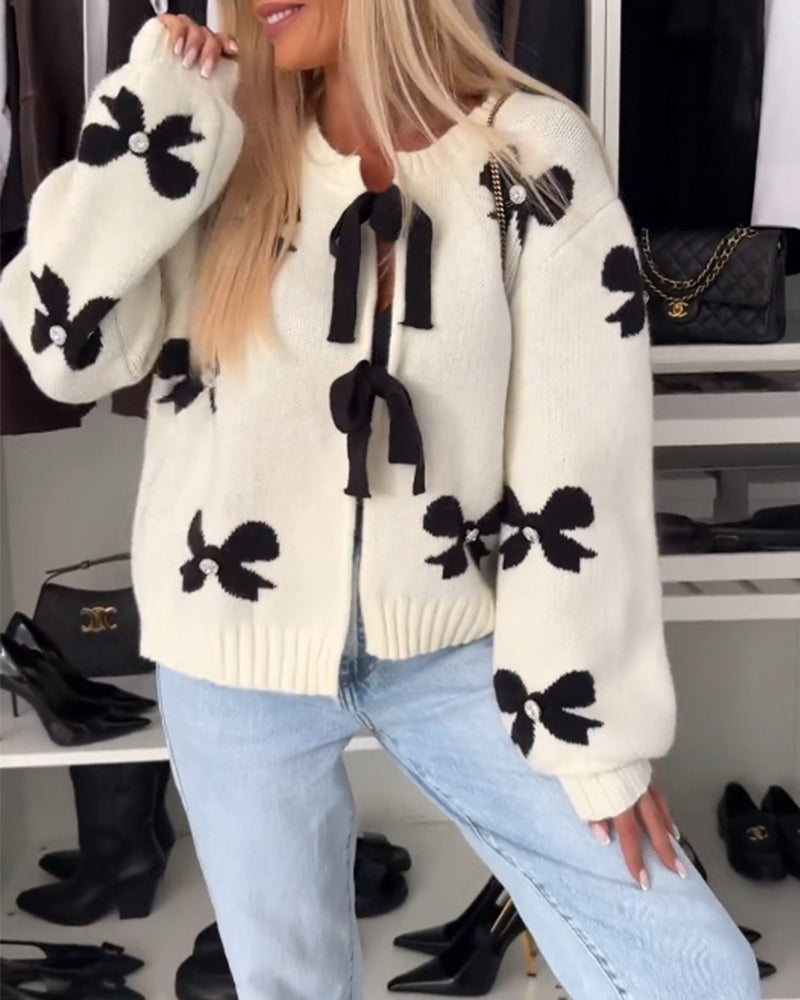 Florentine™ - Cardigan Nœud Élégant