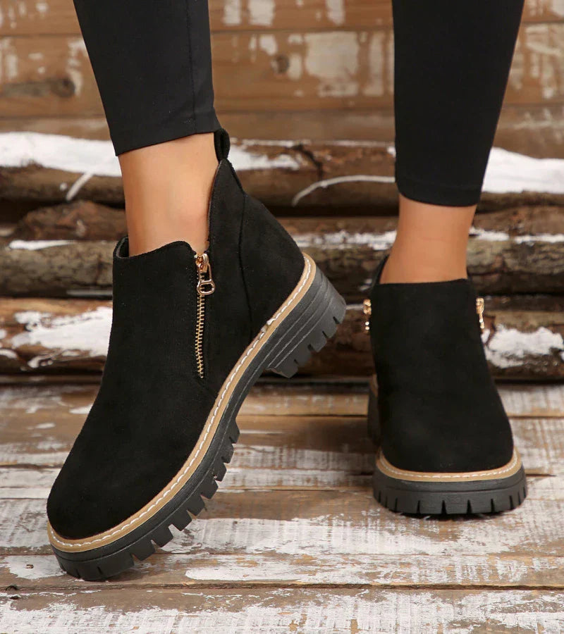 Heliviane™ - Bottines orthopédiques confortables pour femme avec semelle compensée