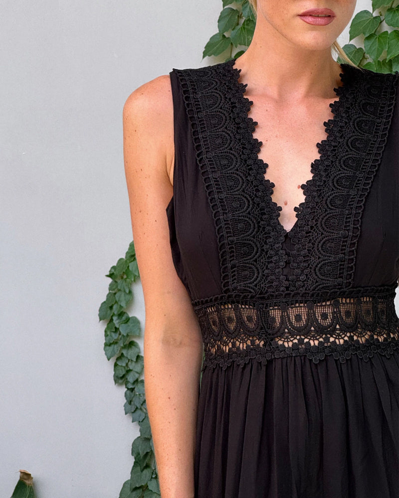 Mirna™ - Robe débardeur en dentelle avec décolleté en V