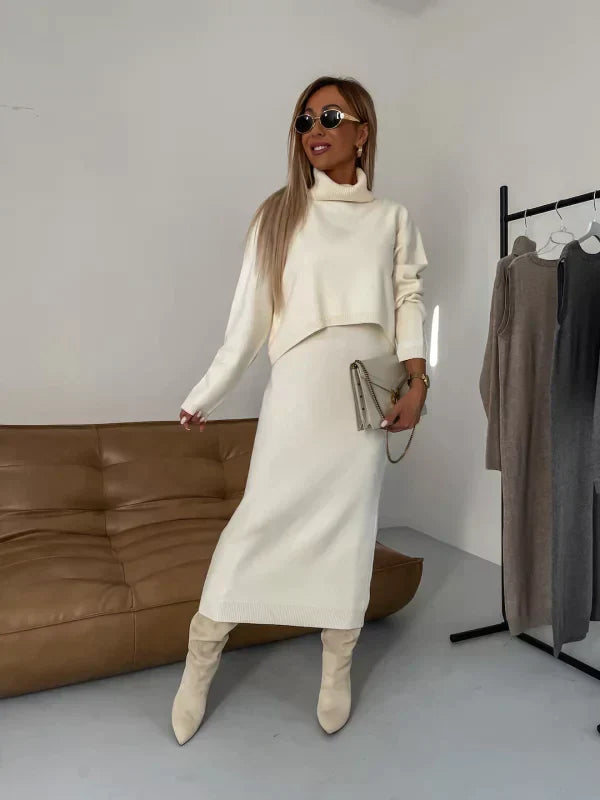 Solange™ - Robe avec pull assorti