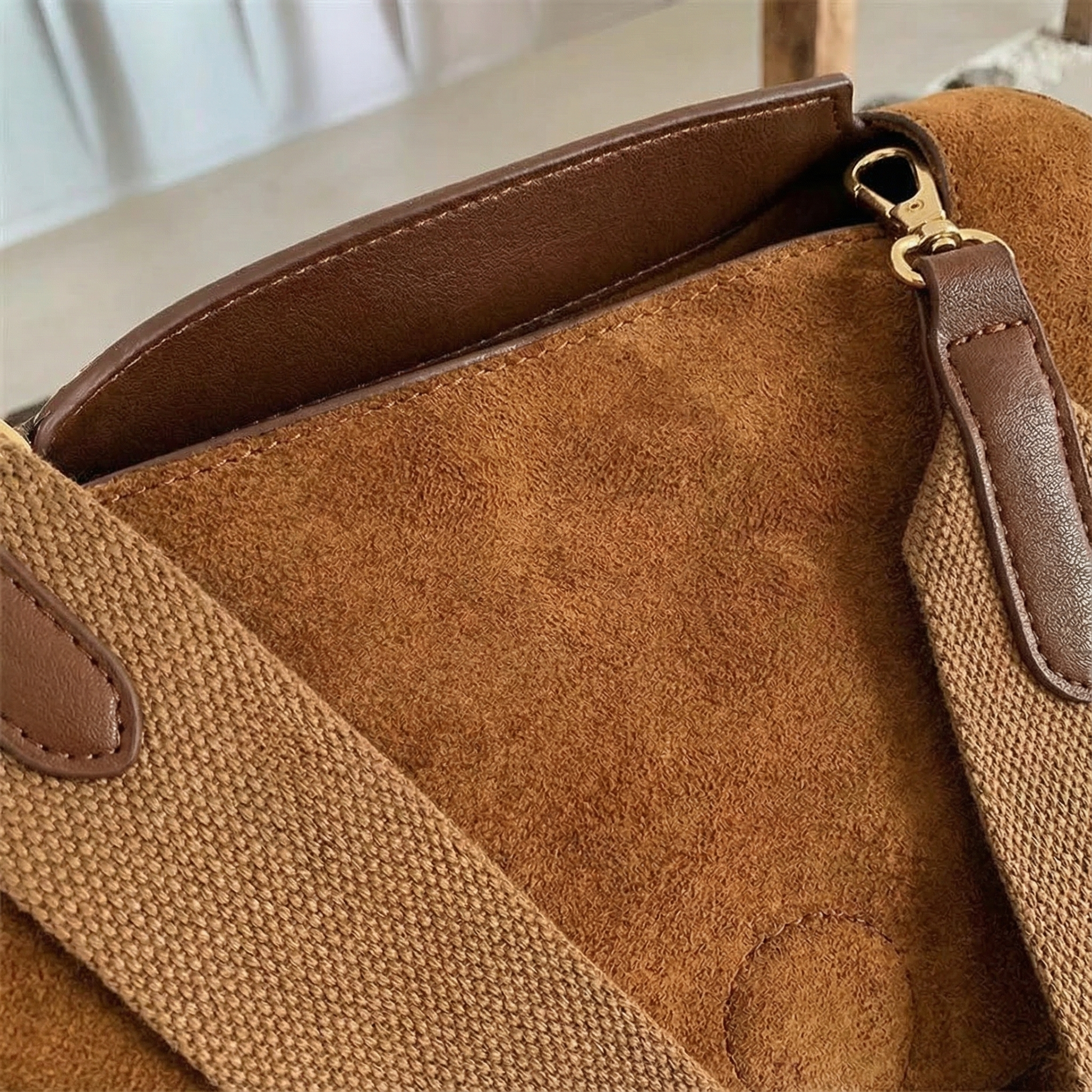 Kalinae™ - Sac Bandoulière Suédine Vintage