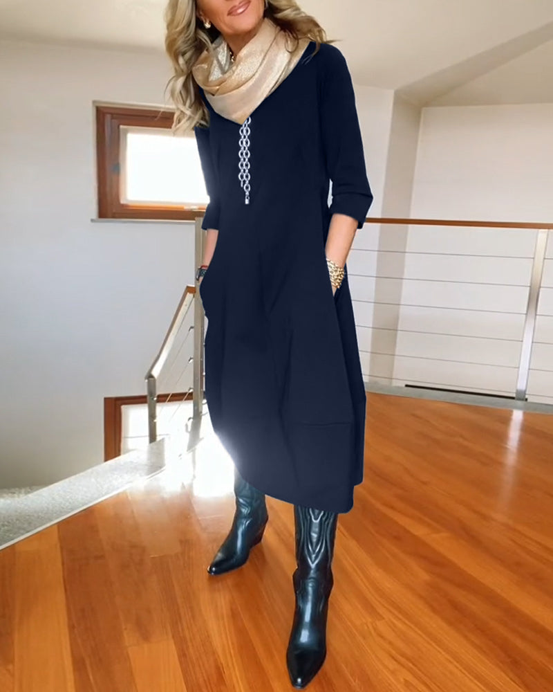 Inès™ - Robe Maxi Vintage Élégante et Confortable