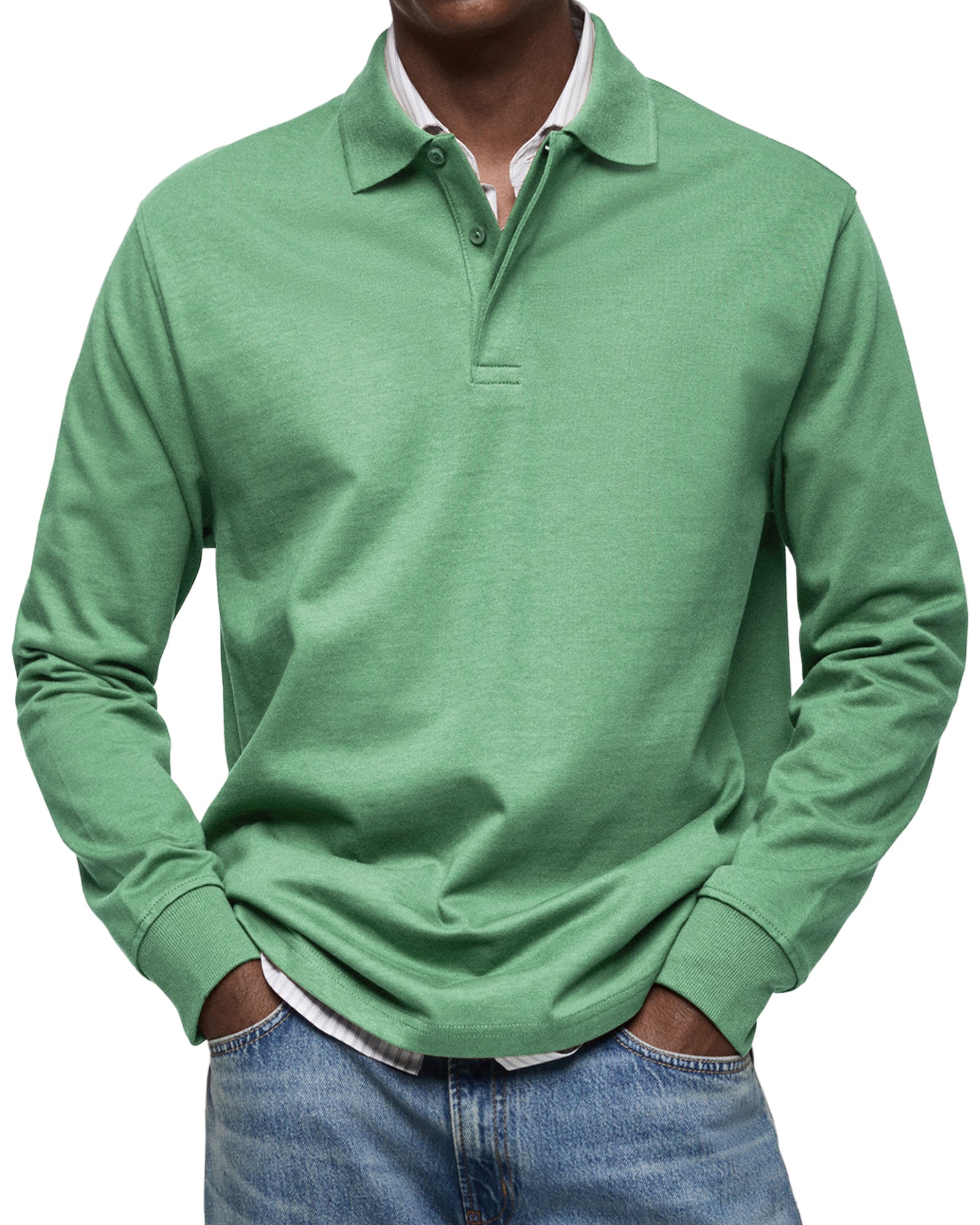 Olivier™ - Polo De Luxe À Manches Longues Pour Homme