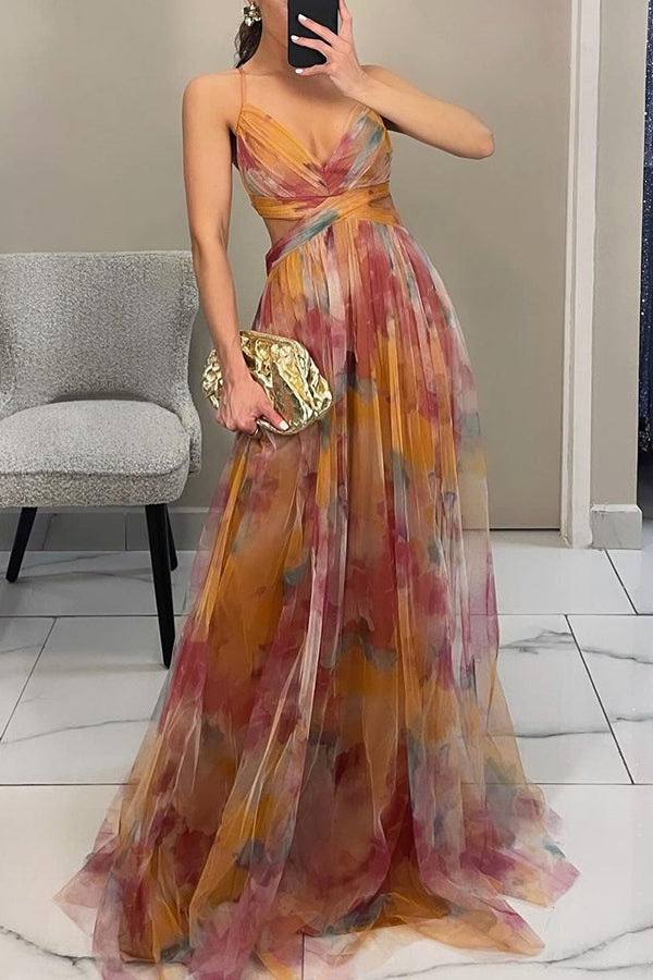 Leora™ - Robe Maxi à Imprimé Floral Enchanteur