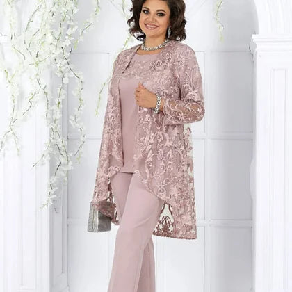 Fem™ - Ensemble Élégant en Dentelle – 3 Pièces